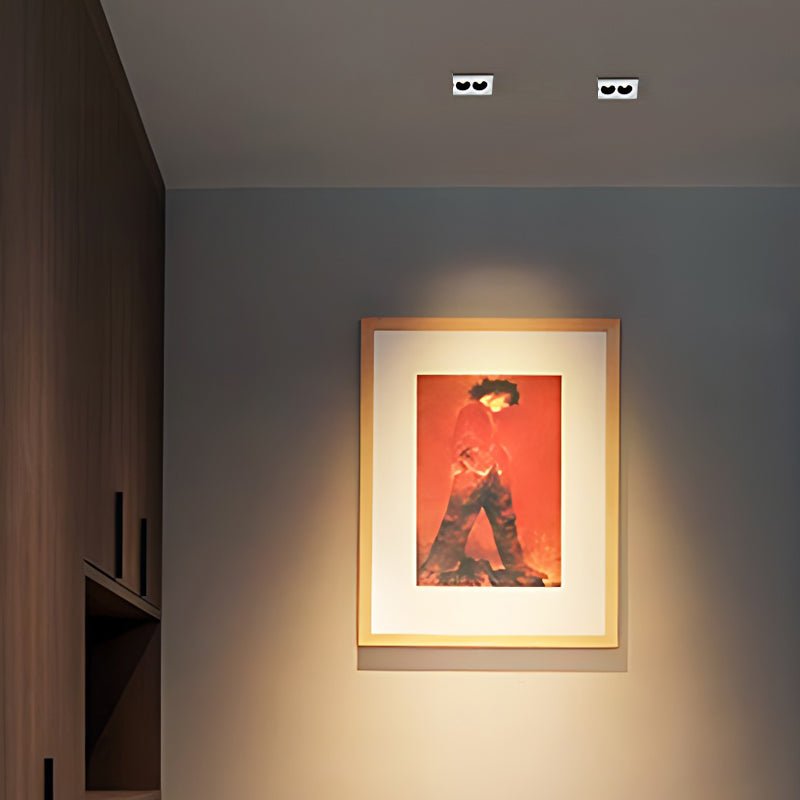 Contemporary Anti-Glare LED Recessed Spotlight — White Aluminum, 1- to 15-Light Configurations