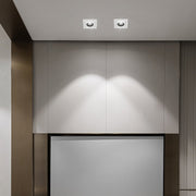 Contemporary Anti-Glare LED Recessed Spotlight — White Aluminum, 1- to 15-Light Configurations