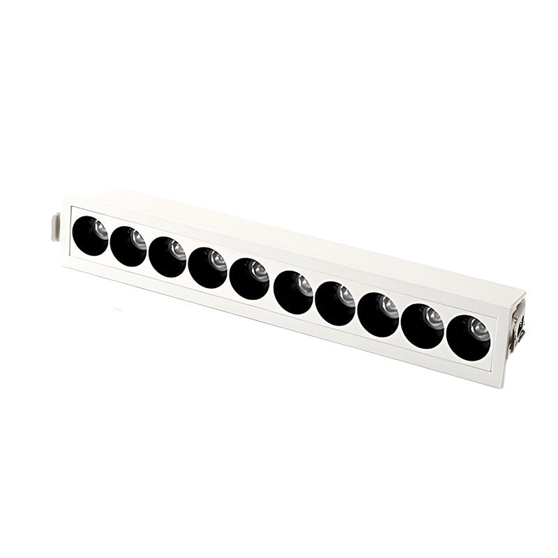 Contemporary Anti-Glare LED Recessed Spotlight — White Aluminum, 1- to 15-Light Configurations