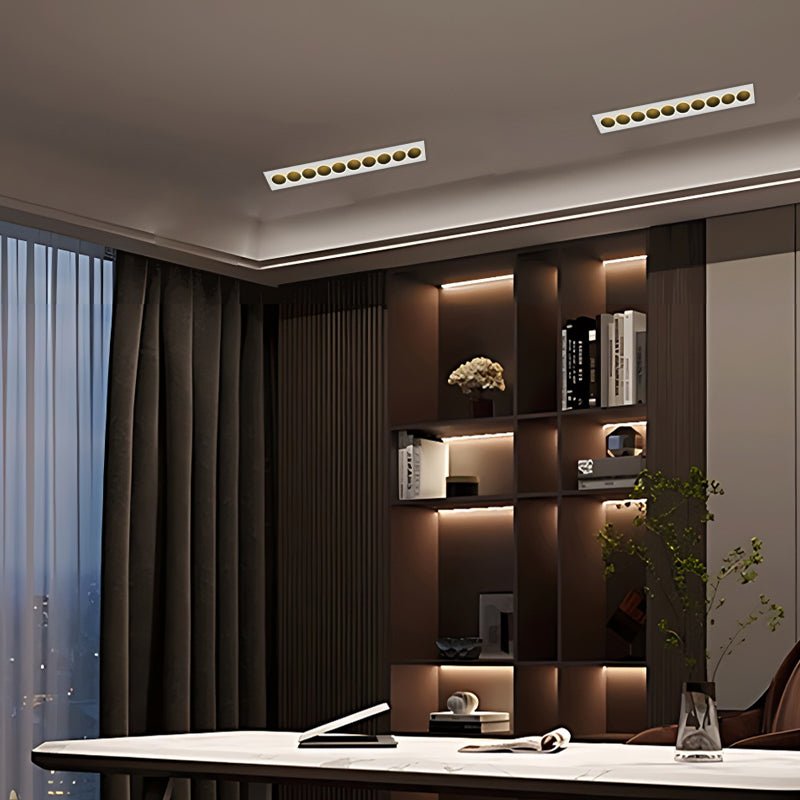 Contemporary Anti-Glare LED Recessed Spotlight — White Aluminum, 1- to 15-Light Configurations