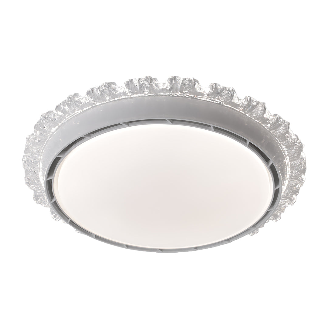 Minimalist Bladeless Ceiling Fan Lamp with Light - White