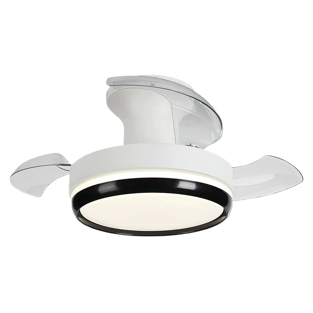 Minimalist 3-Blade LED Ceiling Fan Lamp with Remote Control and Dimming Light Luxe