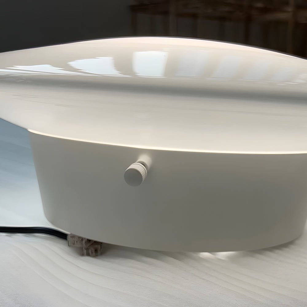 Minimalist White Opal Glass LED Flush-Mount Ceiling Light — Iron, 3000K, 9"/13"/17" Sizes, Bedroom