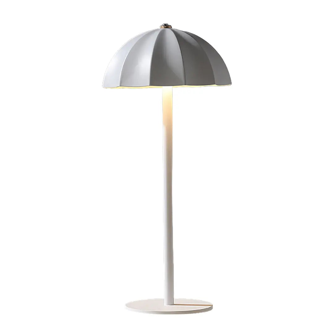 Minimalist Mushroom Iron Table Lamp - Cordless and Rechargeable Metal Design Luxe