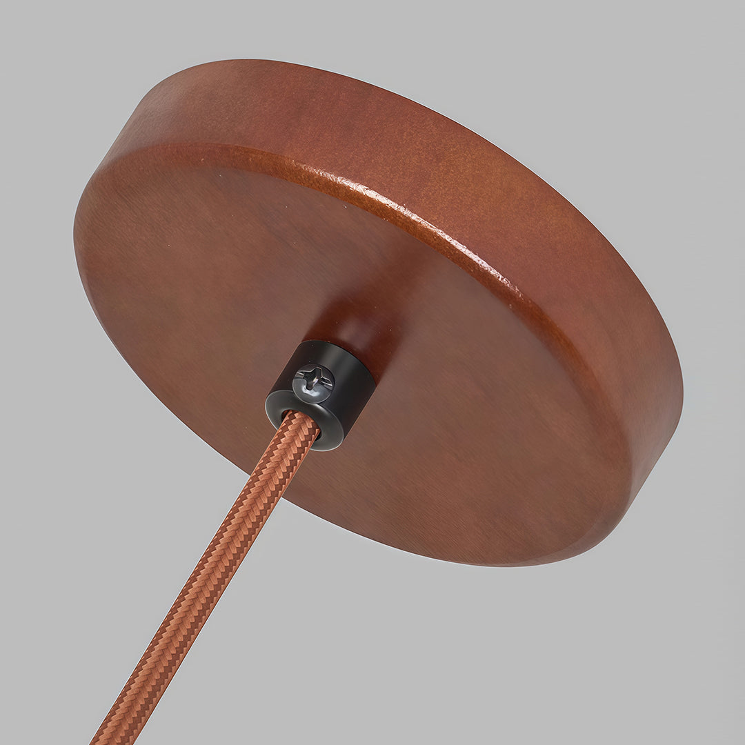 Wabi-Sabi Pendant Light — Micro-Cement and Wood, 1-Light, E27, 70.9" Adjustable Cord