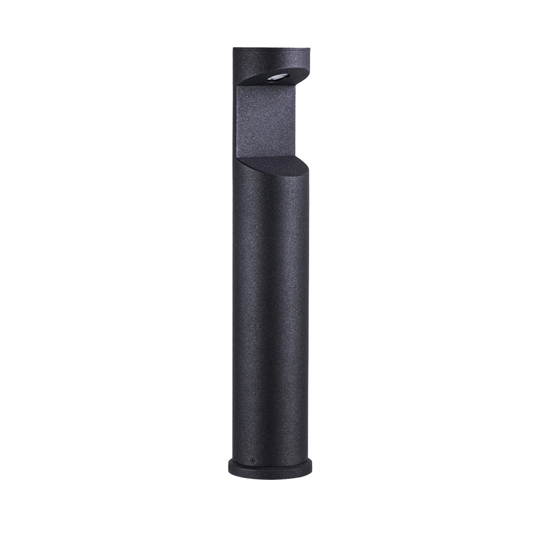Minimalist One-Way Bollard Light — Die-Cast Aluminum, 8W CREE LED, 3000K, IP65, 30cm / 60cm / 80cm