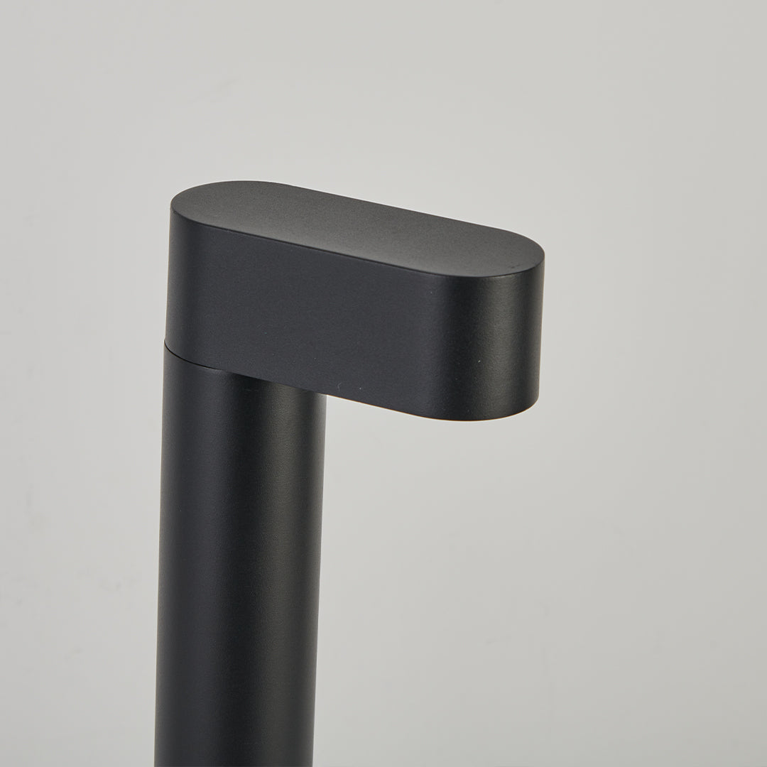 Modern LED Pathway Bollard Light — Sand-Black Aluminum, Transparent Glass, 3000K, IP65, 8W–16W, 350mm–800mm
