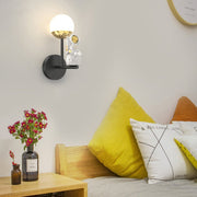 Moon Astronaut Diffused Wall Sconce — Iron, Acrylic & Resin, 20W LED, Three-Step Dimming (3000K/4500K/6000K), Black, White & Gold