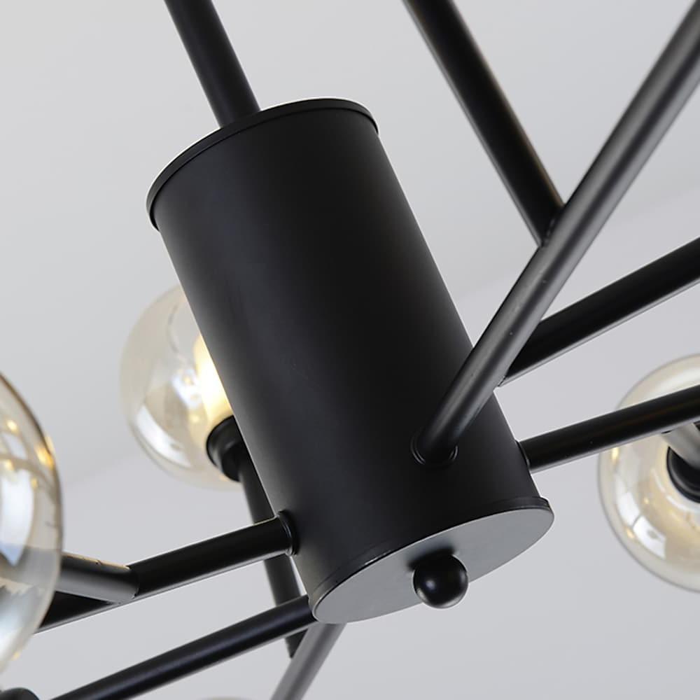 Sputnik Chandelier — Metal and Glass, 12-Light LED, 35" Diameter, 3000K–6000K
