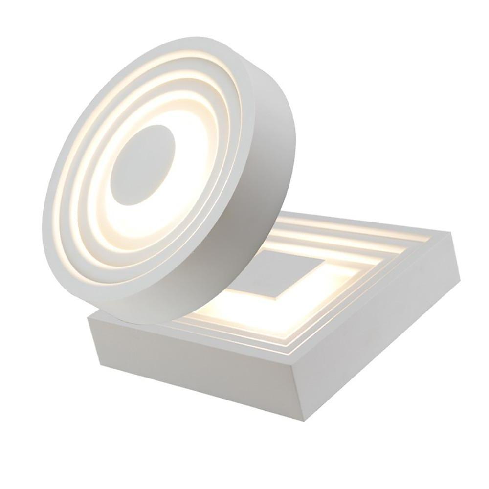 Geometric Multi-Circle LED Flush-Mount Ceiling Light — Aluminum, 6", 6W, 3000–6000K Adjustable