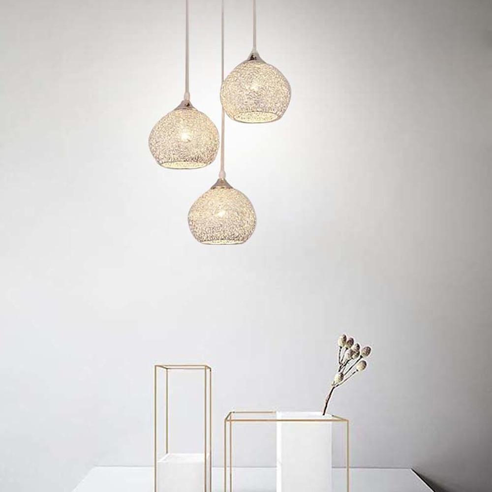 Cluster Metal Bar Multi-Light Pendant — Semi-Transparent, Painted Finish, Adjustable 39" Cord, LED 3000K