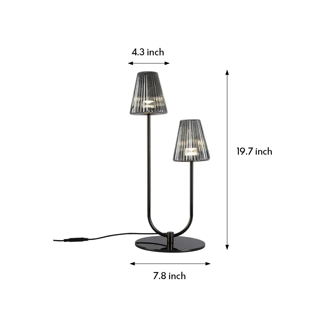 Elegant Minimalist Black LED Table Lamps in American Modern Style Luxe