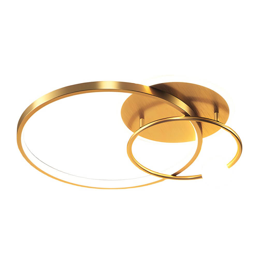 multi circle led flush mount ceiling light available in gold black and white