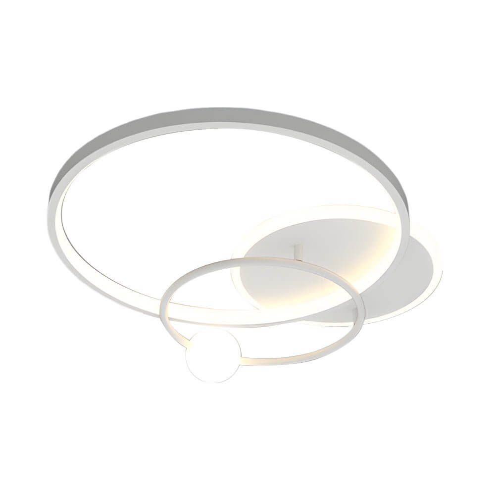 multi circle led flush mount ceiling light available in gold black and white
