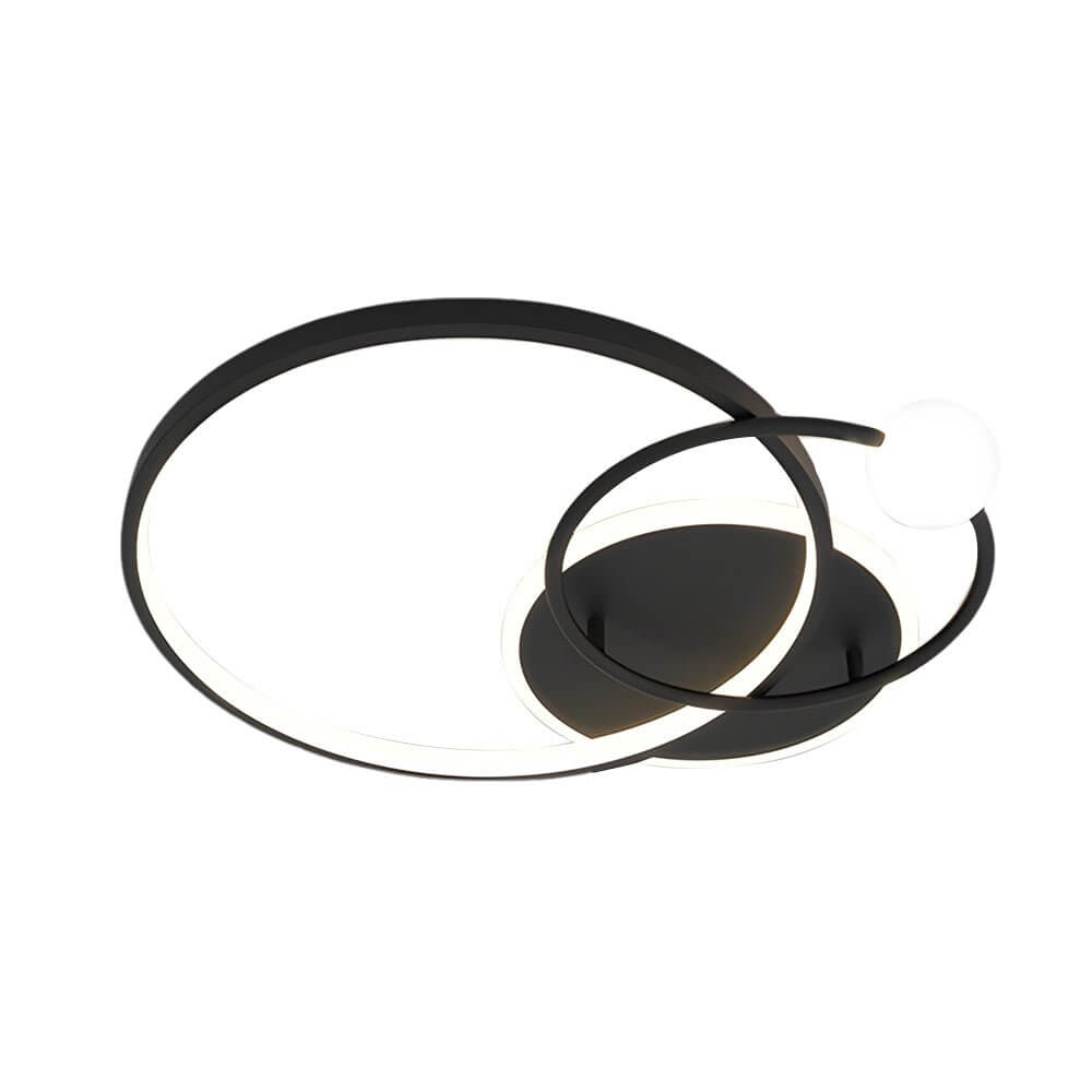 multi circle led flush mount ceiling light available in gold black and white