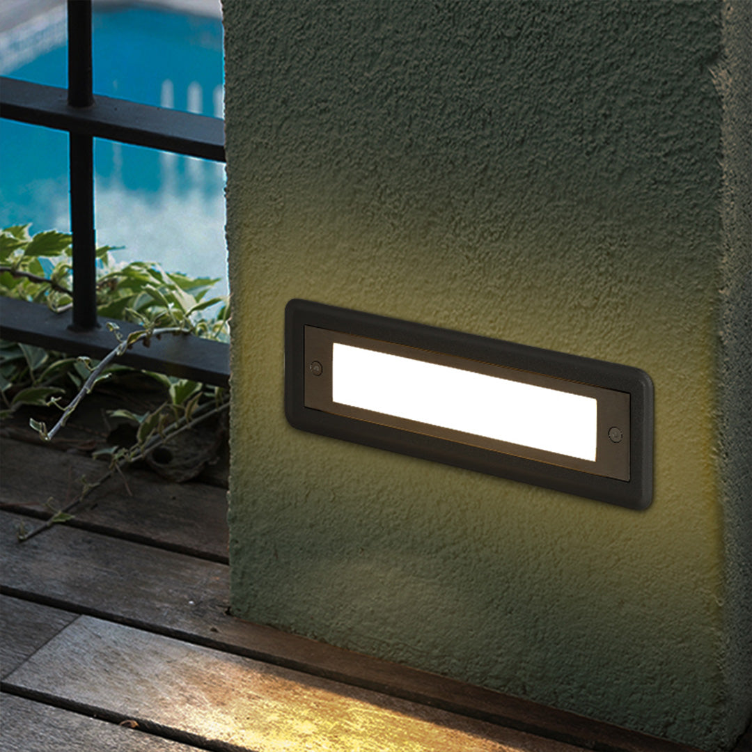 Minimalist Recessed Step Lights — Stainless Steel & Aluminum, OSRAM LED, 3W/5W, 3000K, IP65 Weatherproof