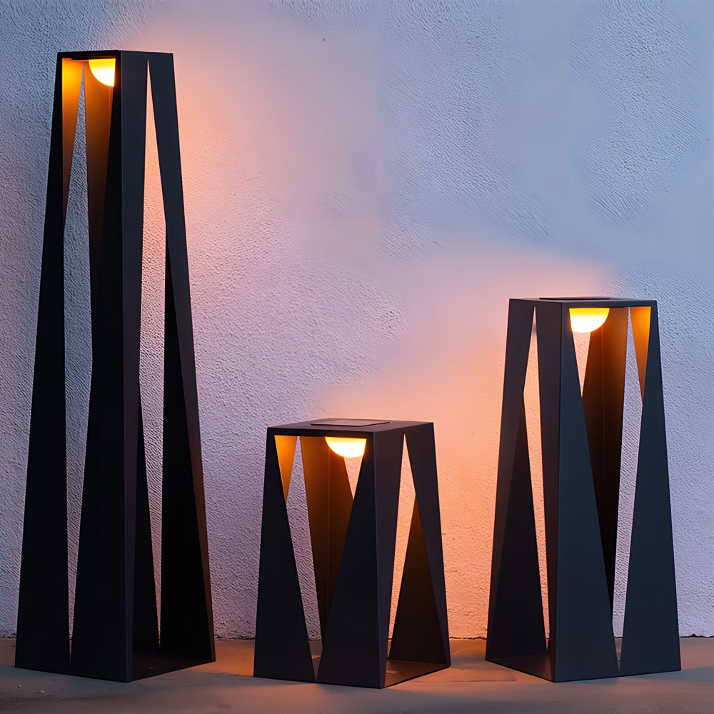 Minimalist Outdoor Bollard Light — Stainless Steel & Acrylic, LED 3000K, IP65, Solar or Hardwired, 19.7" / 29.9" / 50"