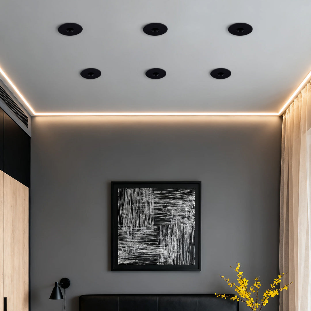 Deep-Baffle Recessed Spotlight — Aluminum, 6W–10W LED, Ra≥98 High CRI, 3000K / 4000K / 6000K, UGR<6 Anti-Glare