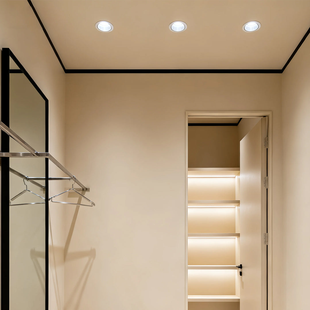 Full-Spectrum LED Recessed Can Light — Aluminum, Anti-Glare, 7–15W, 3000K, 36° Spotlight or 60° Downlight