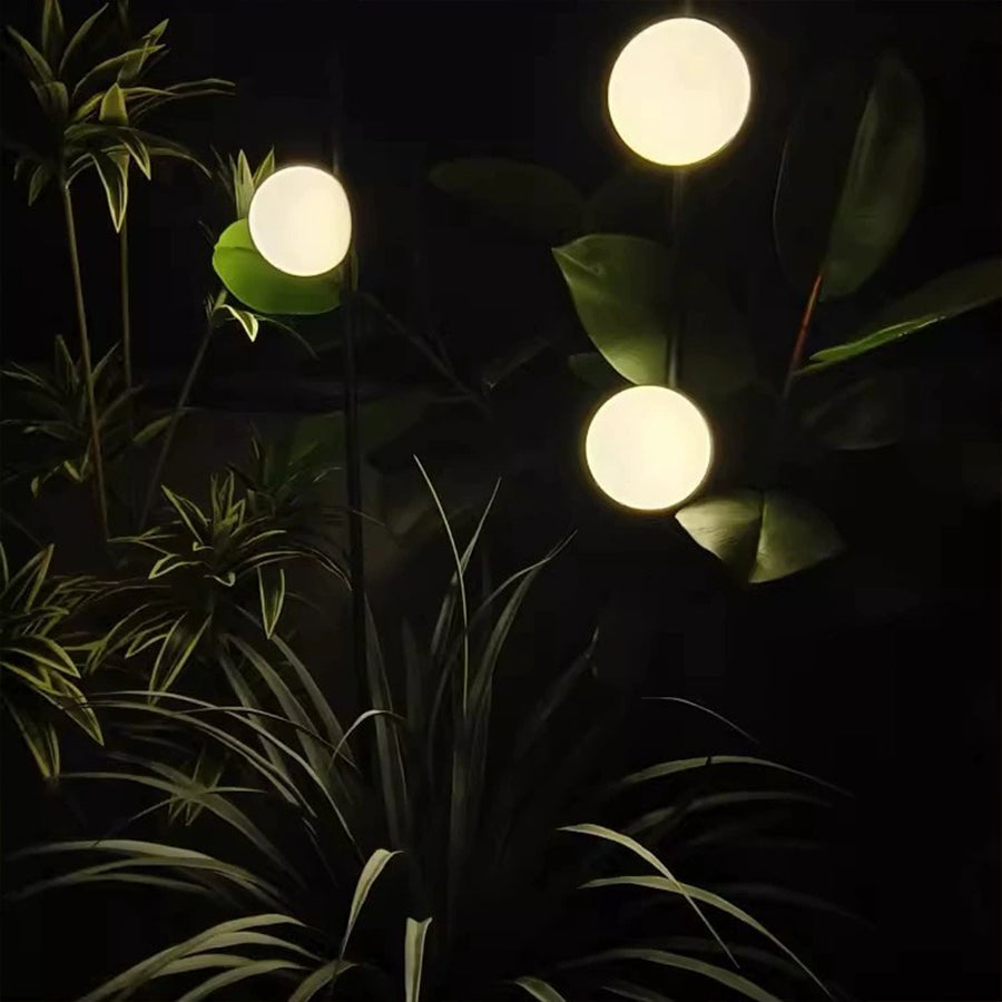 Spherical Modern Landscape Light — Aluminum, LED 3000K, IP65, DC 24V, Single or Dual Sphere, Stake or Base Mount