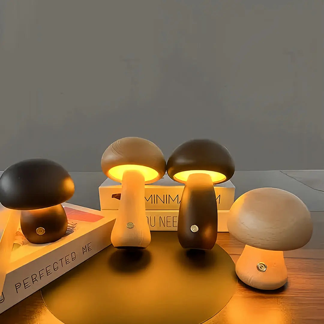 Simple LED Decorative Table Lamp - Mushroom Design for Nighttime Use Luxe