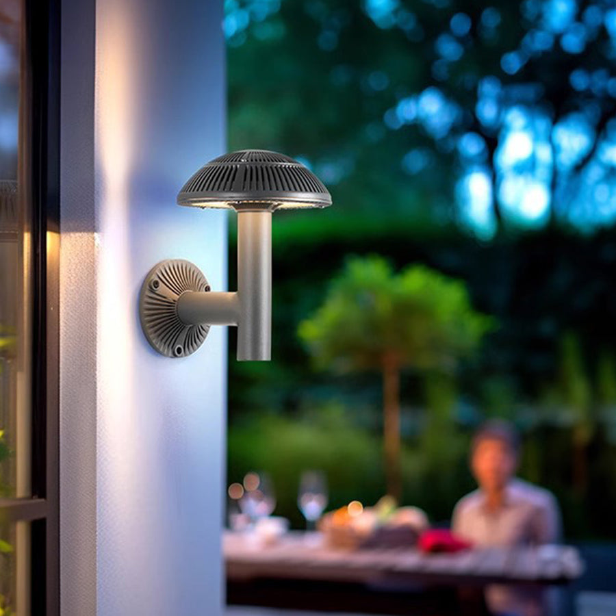 Mushroom Outdoor Wall Sconce or Lawn Light — Aluminum, 9W LED, IP65 Weatherproof, 3000K / 6000K