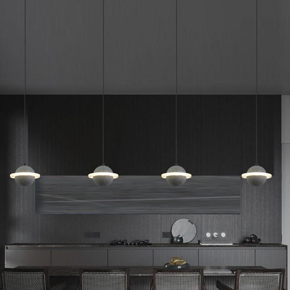 Saturn Acrylic Mini Pendant — LED, 10W, 3000–5400K, 59" Adjustable Chain, 1-Light