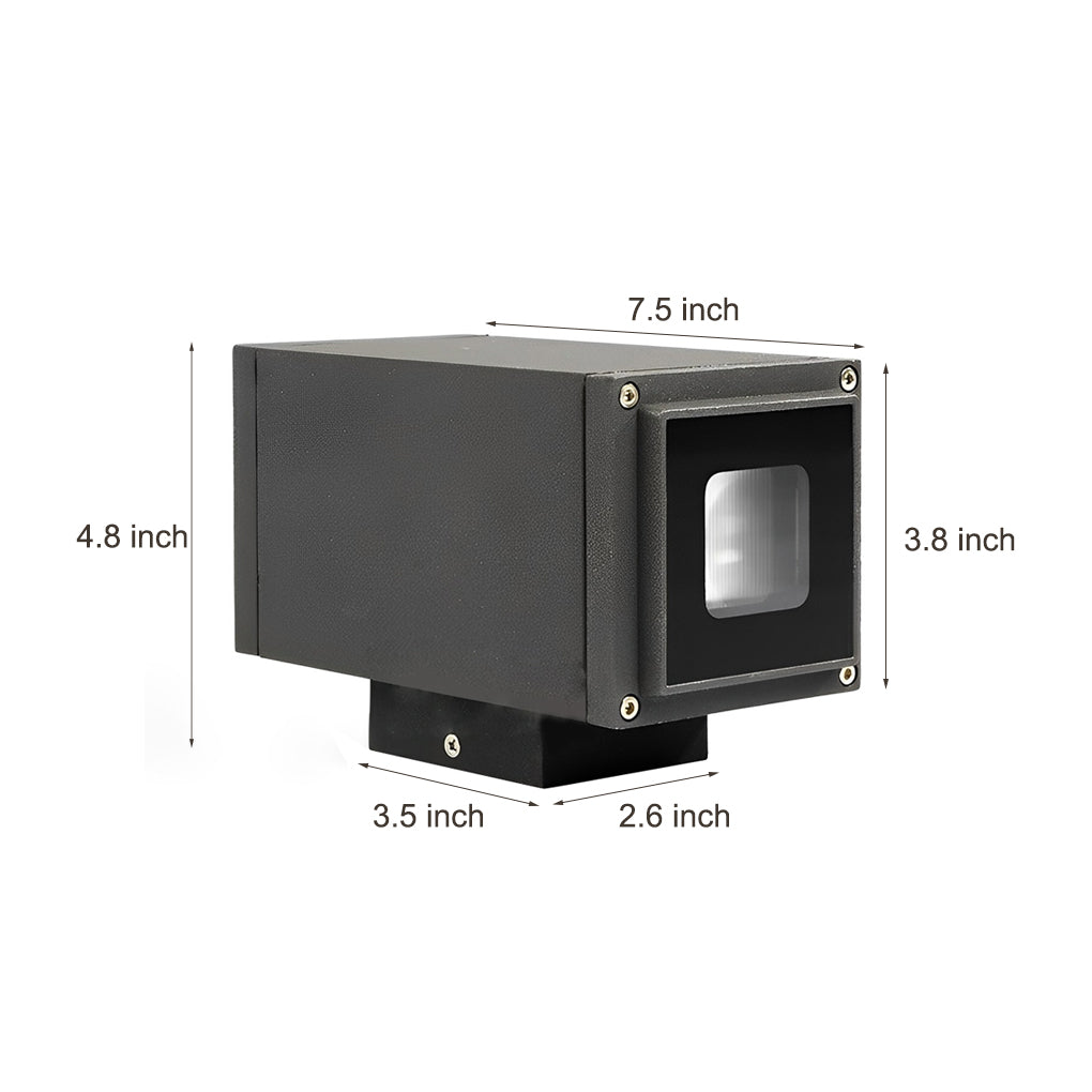Up/Down Narrow-Beam Outdoor Wall Washer — Die-Cast Aluminum, 2×10W LED, IP65, 3 Color Temperatures