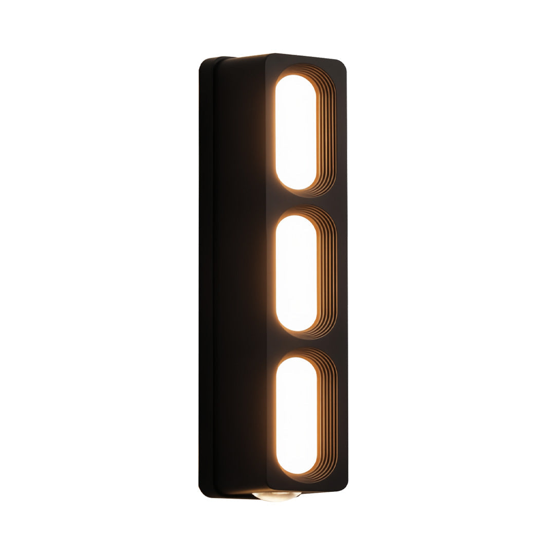 Up/Down Outdoor Wall Sconce — Black Aluminum, Acrylic Diffuser, LED, IP54, 2- to 6-Head Configurations