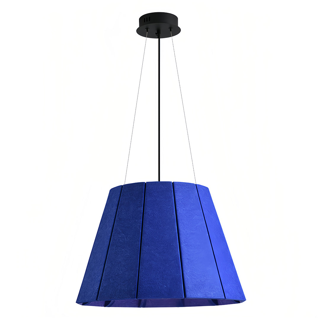 Pleated PET Felt Industrial Pendant — Iron, Sound-Absorbing, E27, 16" or 20.5", 5 Colors