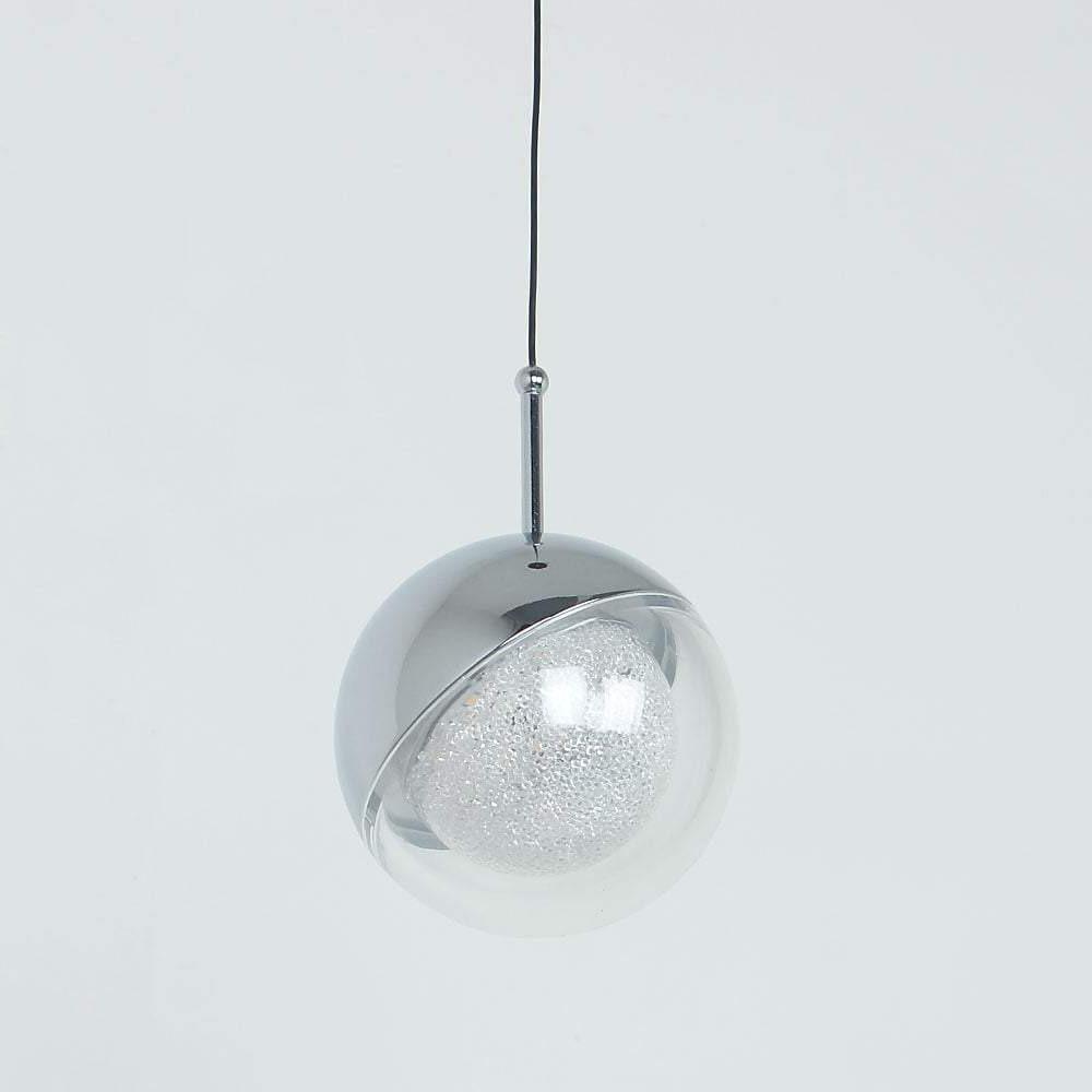6-Light Mini Globe Cluster Chandelier — Metal and Acrylic, 5W LED, 79" Adjustable Cord