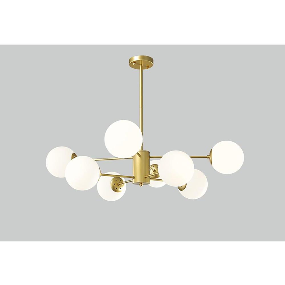 Globe Cluster Chandelier — Metal and Glass, LED, 6/8/12/16-Light, E26/E27, 110–120V