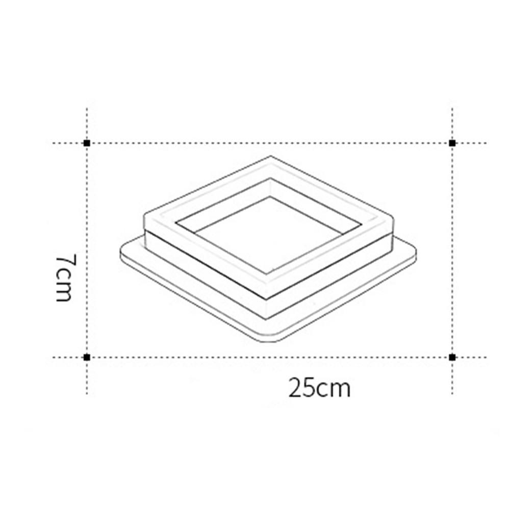 Square Flush-Mount Ceiling Light — Metal and Acrylic, 2-Light LED, 3000–6000K, 10"