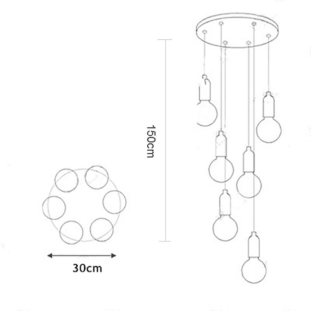 Acrylic Bubble Globe Multi-Light Pendant — Gold Finish, G9 LED, 59" Adjustable Cord, 1- to 18-Light Configurations