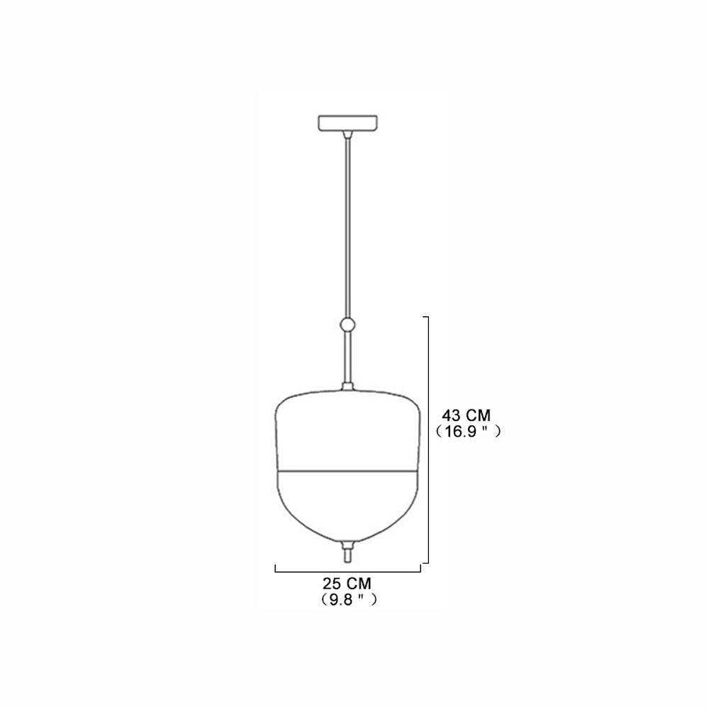 Gradient Blue Glass Mini Pendant — Modern Industrial, 1-Light, 4" Shade, 59" Adjustable Cord