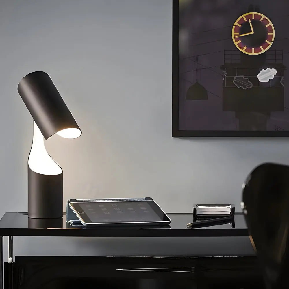 Adjustable Cylinder Design Nordic Black LED Desk Lamp for Your Home Office Luxe