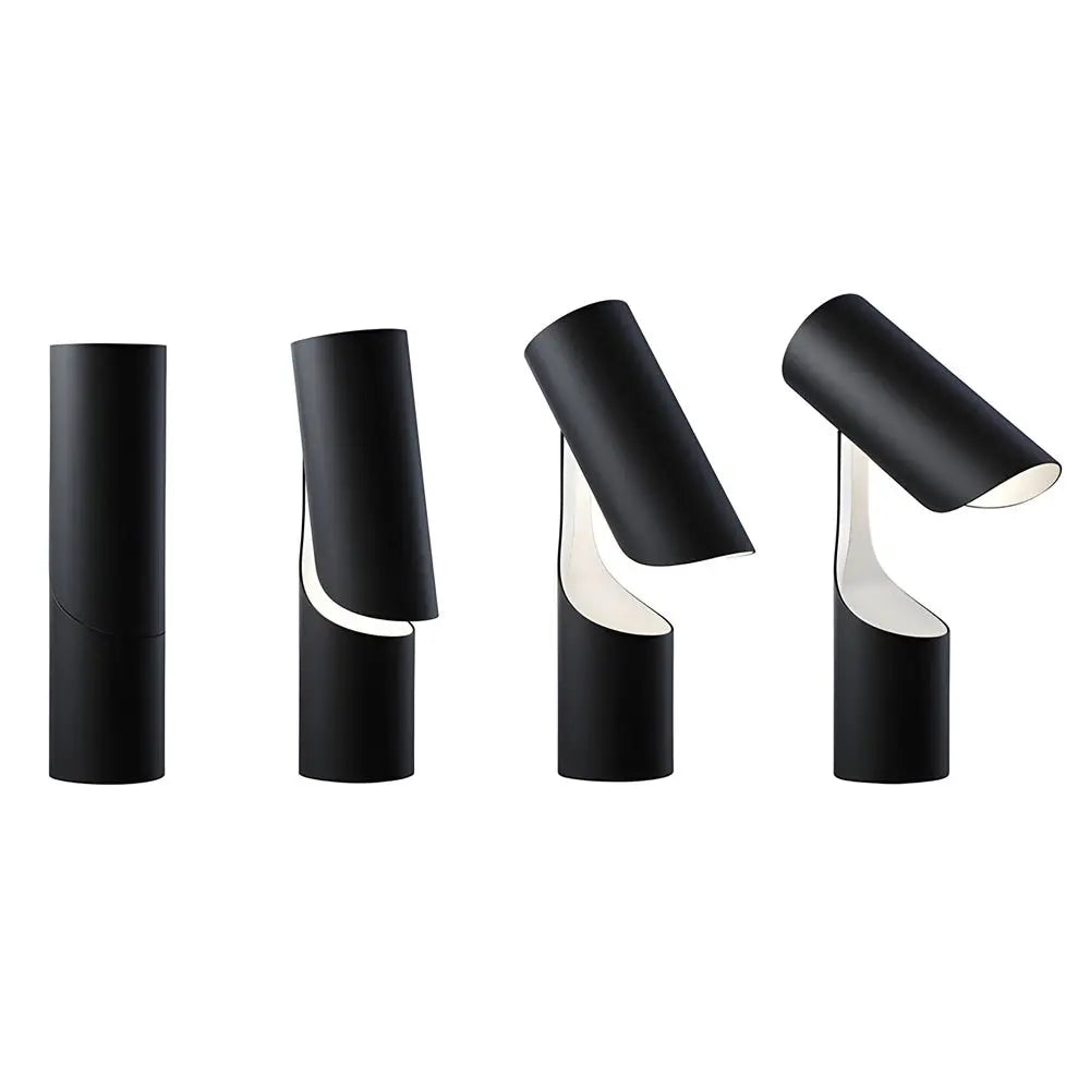 Adjustable Cylinder Design Nordic Black LED Desk Lamp for Your Home Office Luxe