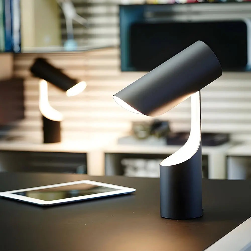 Adjustable Cylinder Design Nordic Black LED Desk Lamp for Your Home Office Luxe