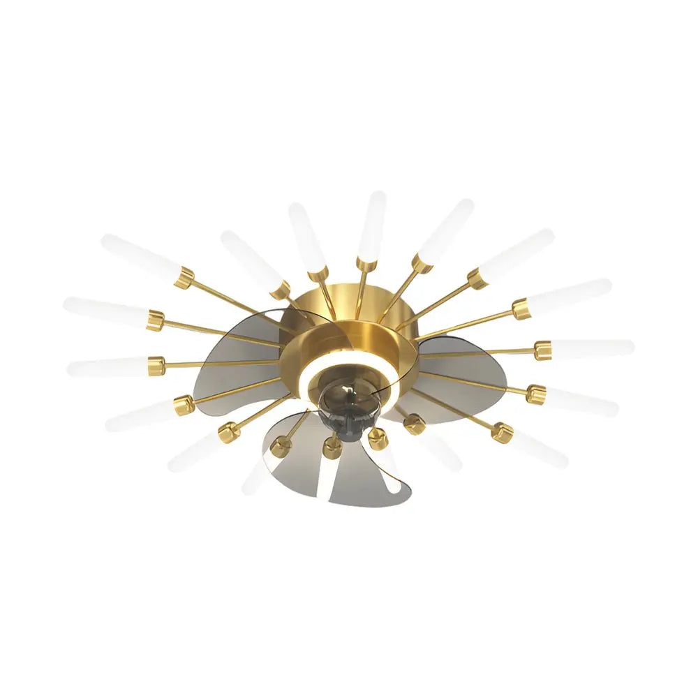 Nordic Ceiling Fans with Lights: Creative Flower Design and Three-Step Dimming Feature Luxe