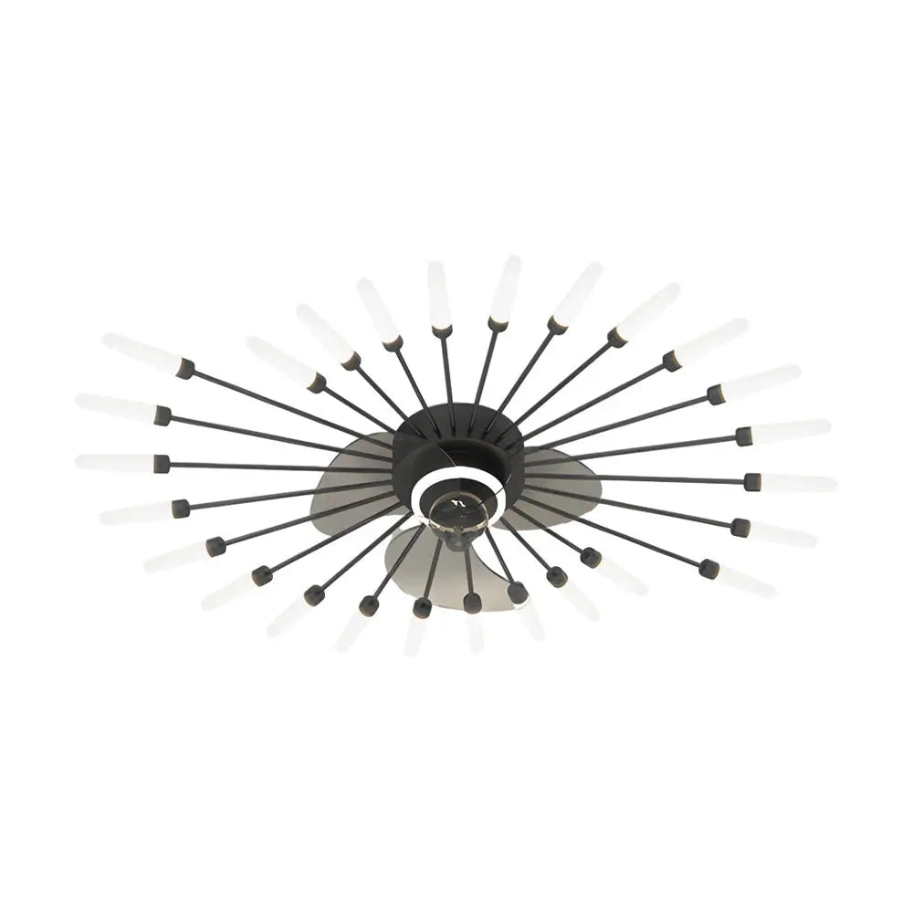 Nordic Ceiling Fans with Lights: Creative Flower Design and Three-Step Dimming Feature Luxe