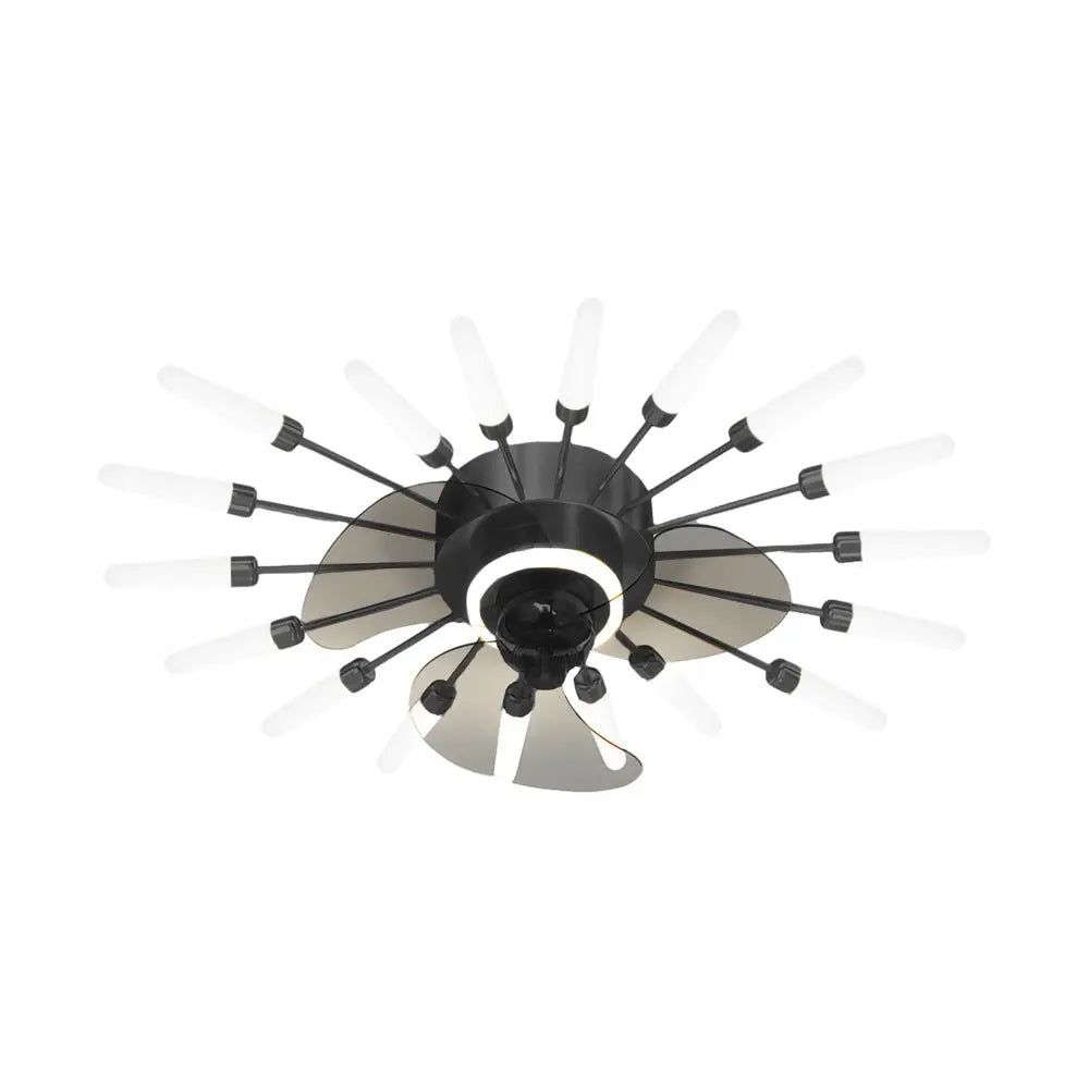 Nordic Ceiling Fans with Lights: Creative Flower Design and Three-Step Dimming Feature Luxe