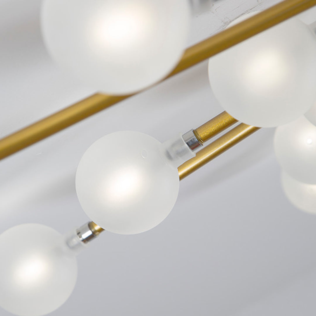 Sputnik Flush-Mount Ceiling Light — Iron and Glass, 18/24/30-Light, 54W–90W, Gold or Black, 3-Step Dimming