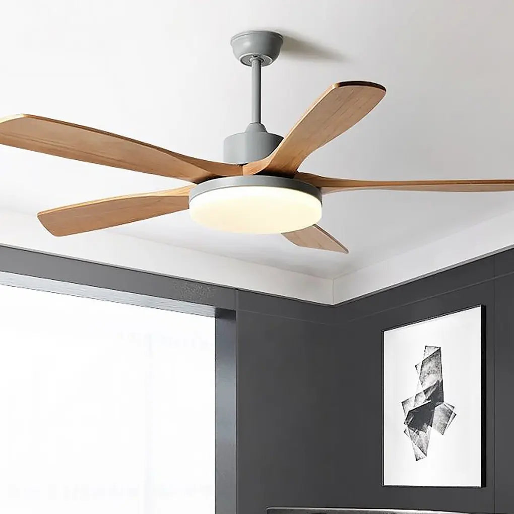 Remote-Controlled Dimmable LED Ceiling Fan Lamp with Nordic Frequency Conversion Luxe