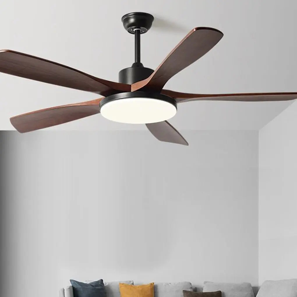 Remote-Controlled Dimmable LED Ceiling Fan Lamp with Nordic Frequency Conversion Luxe