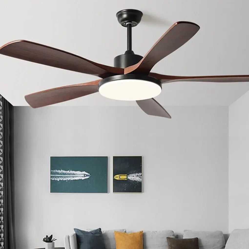 Remote-Controlled Dimmable LED Ceiling Fan Lamp with Nordic Frequency Conversion Luxe
