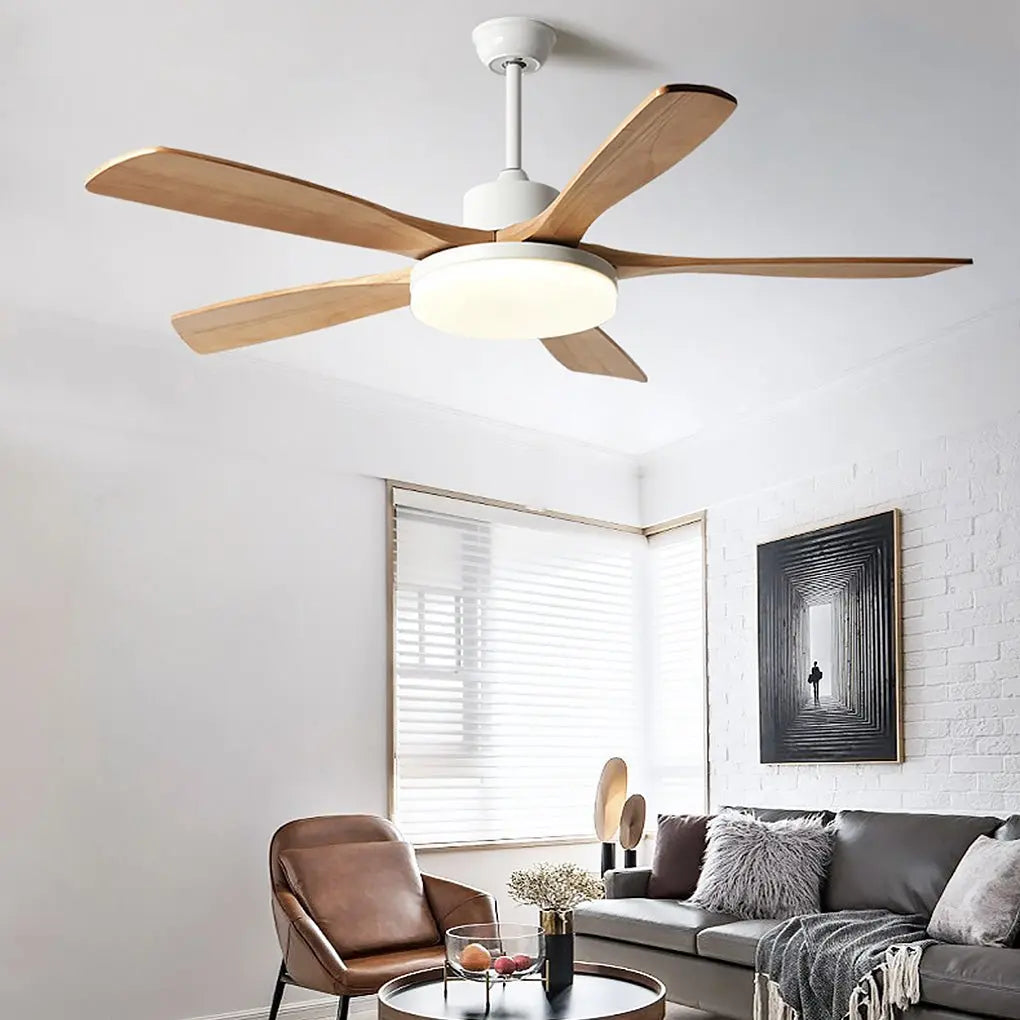 Remote-Controlled Dimmable LED Ceiling Fan Lamp with Nordic Frequency Conversion Luxe