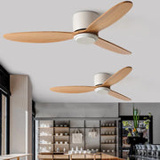 Silent Nordic LED Ceiling Fan with Inverter and Integrated Lamp Luxe
