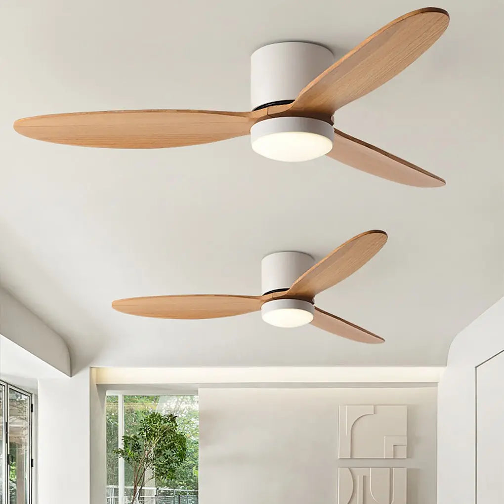Silent Nordic LED Ceiling Fan with Inverter and Integrated Lamp Luxe