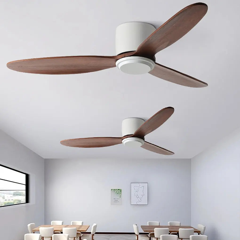 Silent Nordic LED Ceiling Fan with Inverter and Integrated Lamp Luxe