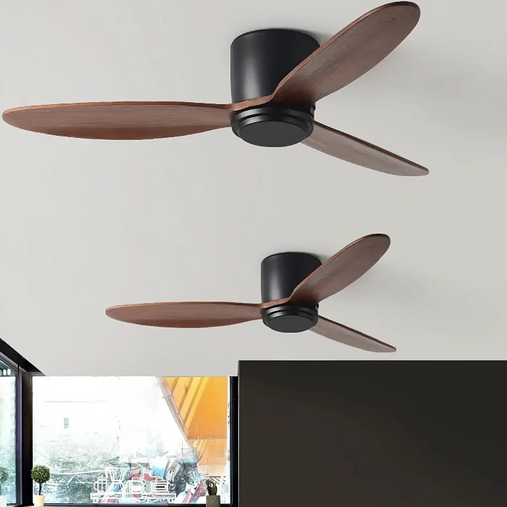 Silent Nordic LED Ceiling Fan with Inverter and Integrated Lamp Luxe